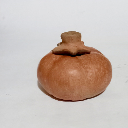 Adorno De Arcilla Artesanal Pintado A Mano  Calabaza 