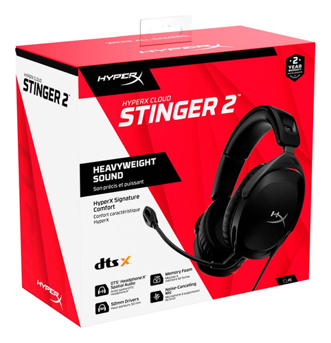 Audífonos Para Gaming Hyperx Cloud Stinger 2 Negro 