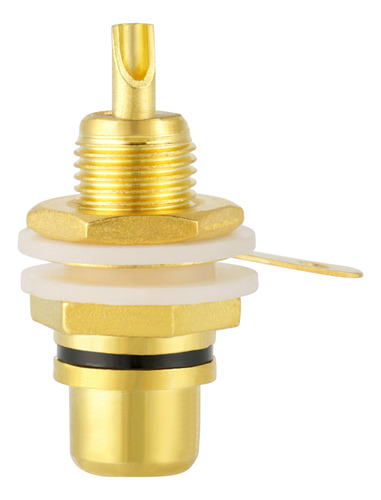 10 Unidades De Terminales Rca Jack Chapados En Oro, Hembra,