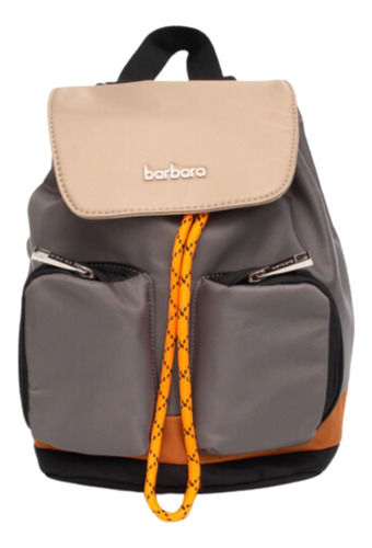 Mochila Chica Dama Combinada Microfibra Barbara Bags