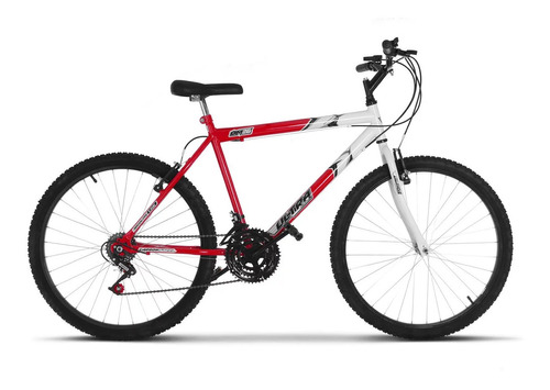 Bicicleta  de passeio Ultra Bikes Bike Aro 26 18v freios v-brakes cor vermelho-ferrari/branco