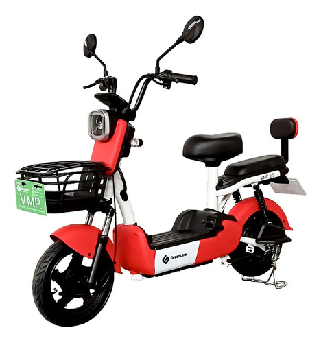 Bicimoto Eléctrica Batería Extraíble Litio Aro 10 Vmps5 Rojo