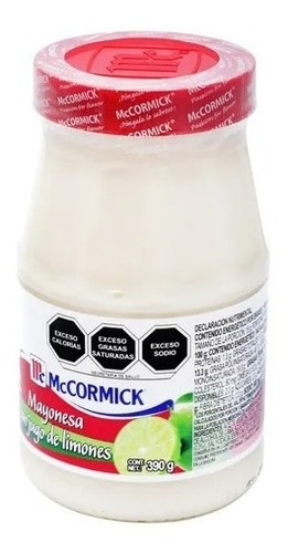 Mayonesa Mccormick Con Jugo De Limón 390 Gr