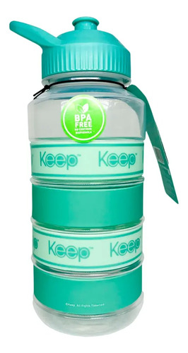 Botella Keep Big Bands 1lt Verde Agua Febo