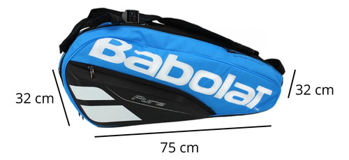 Raqueteira Babolat Pure 6r Térmica Preto E Azul