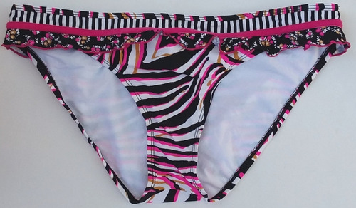 Traje De Baño 1 Pieza Color Rosa/negro Stilo Txl10