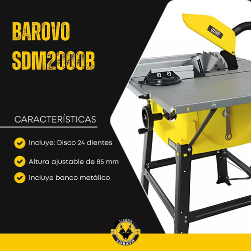 Sierra Circular De Banco Mesa Profesional 2000w Disco 250mm