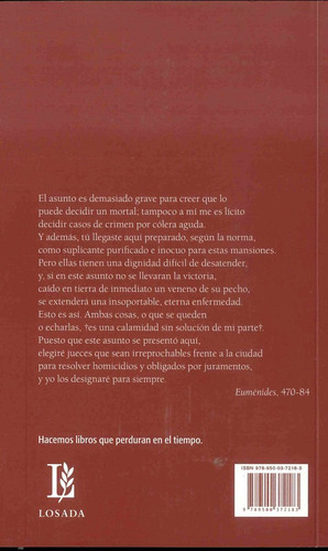 Imagen 2 de 5 de Orestia/l Griegos Y Latinos - Esquilo - Losada
