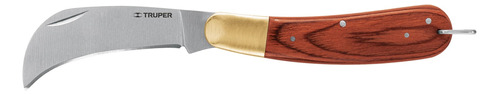 Cuchillo Abatible 8  Para Electricista Mango Madera 18539