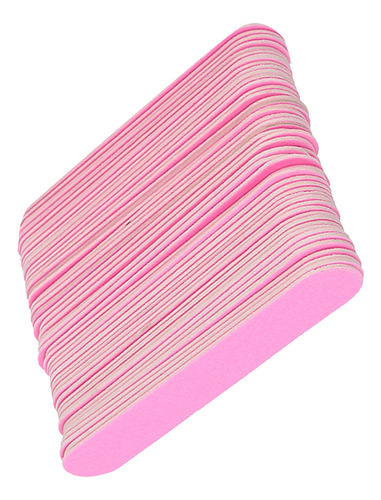 A Lima De Uñas Rosa De Doble Cara, 100 Unidades, Pulidora Y