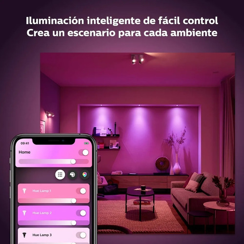 Imagen 5 de 10 de Philips Hue Lámpara Individual Gu10 Bluetooth Color Celular