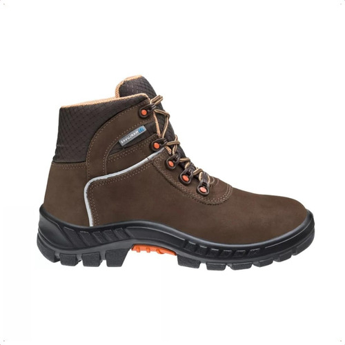 Bota Botina Couro Adventure Trilha Proteção Trabalho Com Ca