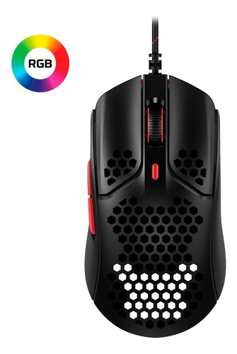 Mouse gamer HyperX  Pulsefire Haste (USB) negro y rojo
