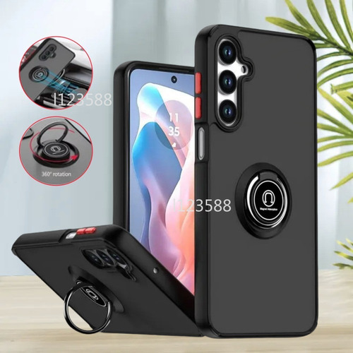 Funda Para Samsung Galaxy A56 A26 A36 A16 A06 5g Con Anillo Para El Dedo, Soporte Magnético, Funda De Teléfono Transparente Dura