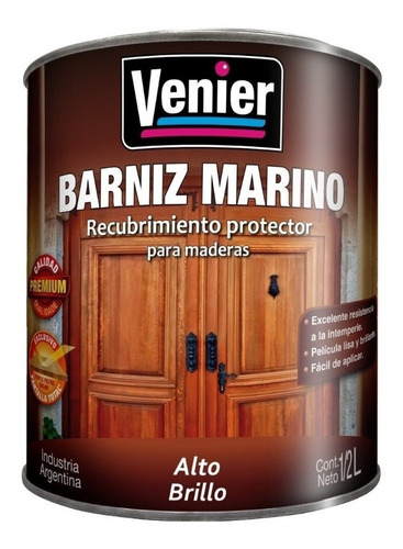Barniz Marino Venier Protector Maderas Alto Brillo X1/2lt