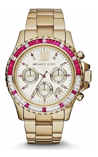 Relógio Michael Kors Mk5871 Everest Dourado Pink Original