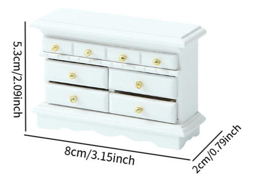 1:12 Casa De Muñecas Gabinete De Tv Muebles Fuezes Blanco
