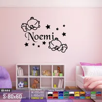 Comprar Vinilos Decorativos Osos Dormilones Nombre Personalizado