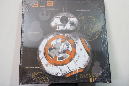 Cuadro  Star Wars  Bb-8 Importado 30 X 30  Fondo Negro