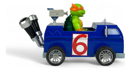 Carrito Juguete Niño Tortugas Ninja Radio Control Remoto Azul Miguel Ángel
