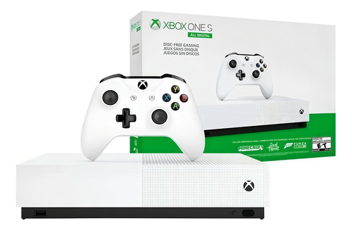 Microsoft Xbox One S 1TB All-Digital Edition color blanco - Bueno (Reacondicionado)
