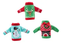 Comprar Para Juego De 3 Botellas Navideñas Bolsa Para Botellas Funda