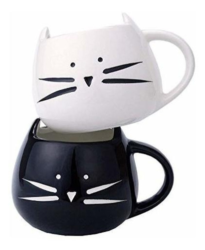 Ilyever - Taza De Cerámica Con Diseño De Gato Pequeño, Color