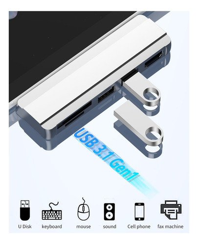 Adaptador De Concentrador Usb Hub 3.0 Para Surface Pro 4/5/6