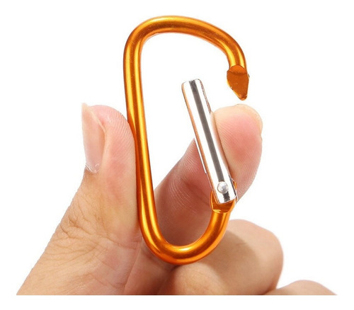 5 piezas. Llavero en miniatura con mosquetón de aluminio en forma de D, colores