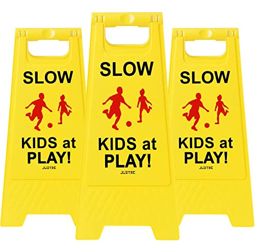 Slow Children Playing Sign For Street, Caution Kids At ...