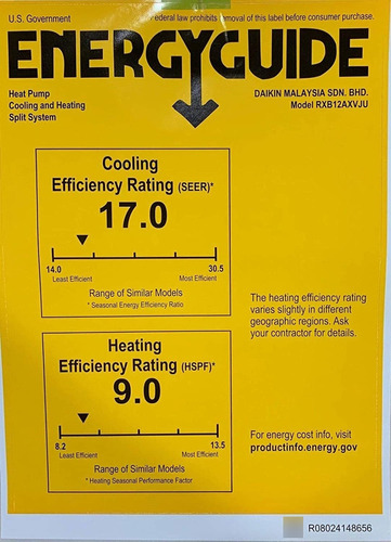 Daikin 12,000 Btu 17 Seer Wall-mounted Ductless Mini-split A