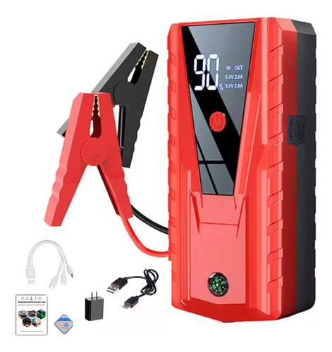 Arrancador De Batería Auto Usb 26000mah Power Bank Linterna