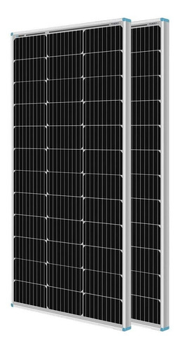 2 Panele Solar 100 Monocristalino 12v Modulo Eficiencia