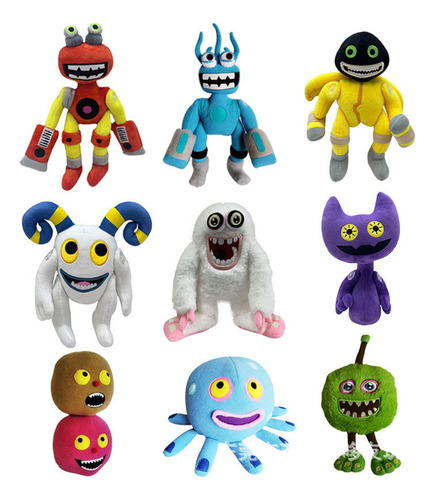 Novo 9 Peças De Brinquedo De Pelúcia My Singing Monsters
