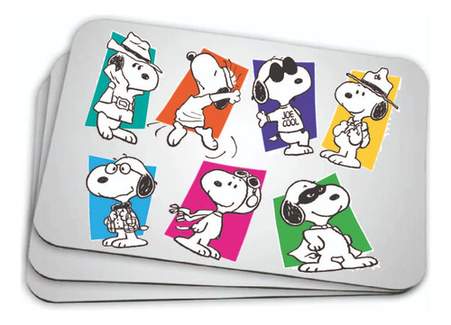 Mousepad  Snoopy Figuras Peanuts Vintage  21 Cm X 17 Cm