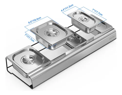 Onlyfire Chef Pizza Topping Station - Recipientes De Condime
