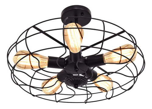 Semi Flush Mount Luz Industrial Estilo Vintage Colgante