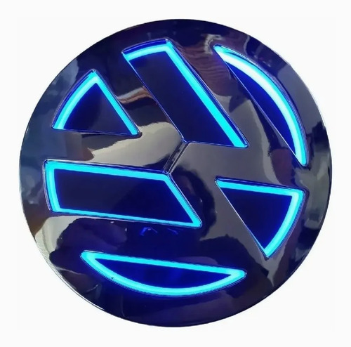 Logo Led Volkswagen 3d Luz Azul Vw