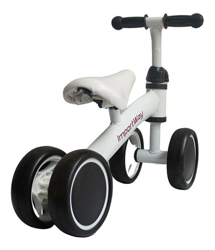 Triciclo Andador Infantil 4 Rodas Sem Pedal Balance Branco