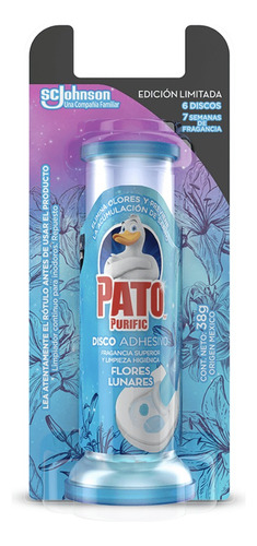 Pato Purific Rec. Gel Adhesivo Inodoro Flores Lunares 36 Cc