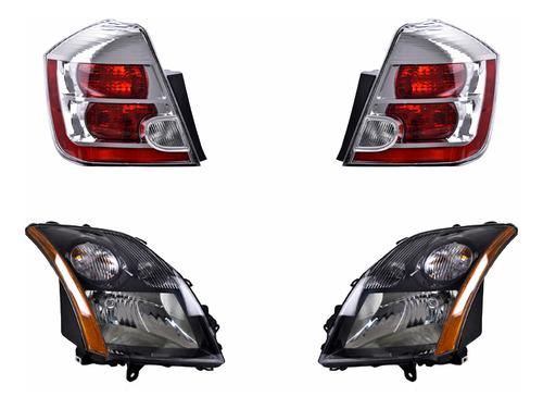 Paq Calaveras Y Faros Nissan Sentra 2007/2009 Depo