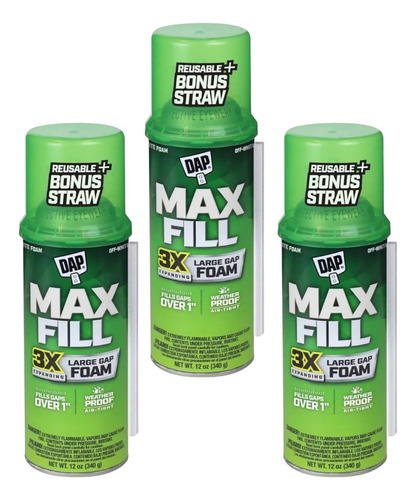 Pack De 3 Max Fill - Espuma Poliuretano 3x - Dap