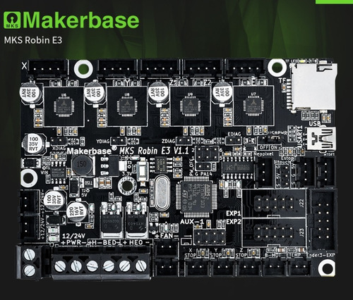 Placa Mks Robin E3 32bit Driver Tmc2209 Silencioso Soldado 