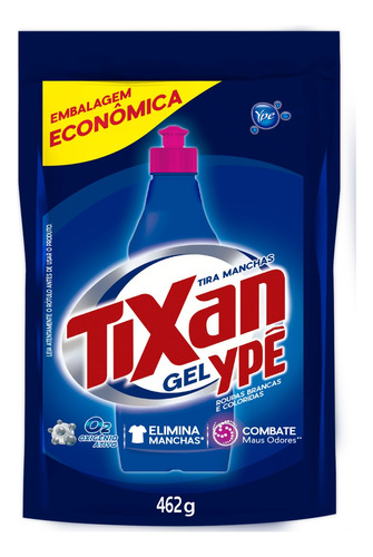 Tira Manchas Em Gel Para Roupas Brancas E Coloridas 462g Tixan Ypê