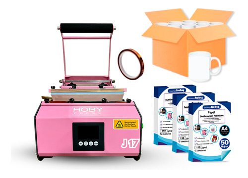 Kit Maquina Estampadora De Tazas Hoby Accesorios J17 Cyber