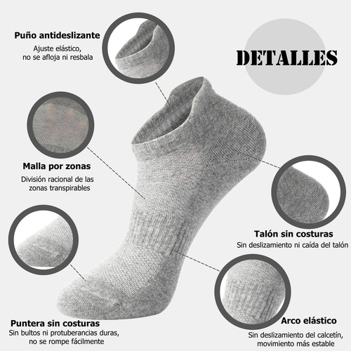 Calcetines De Deporte Para Hombre Y Mujer 6 Pares Tobilleros