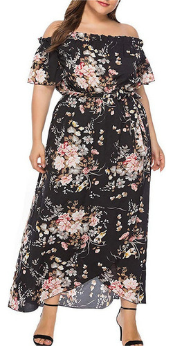 Un Vestido De Mujer De Talla Grande Con Estampado Floral Sho