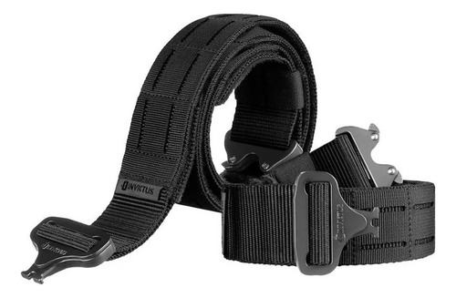 Cinto Rigger Extreme Invictus Fasten Molle Laser Cut Modular Cor Preto Tamanho M