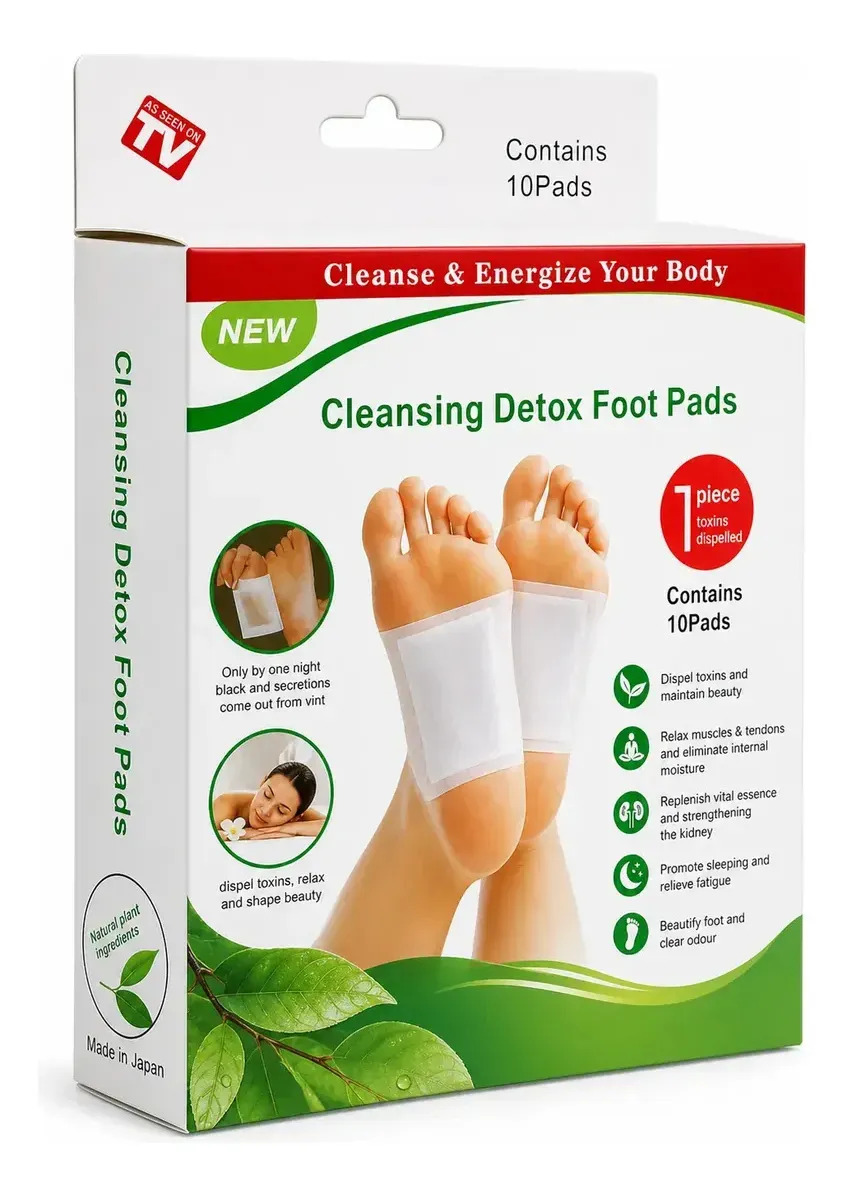 Pack X50 Parches Pies Detox Relajante Sueño Natural Alivio Blanco