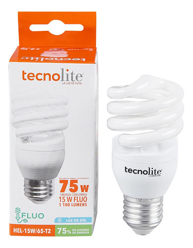 Tecnolite Foco Fluorescente 15 W Luz De Día Base E27 No